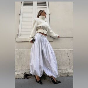 ZARA ZW COLLECTION STRIPED BALLOON PANTS 2975/623/104 SOLD OUT ONLINE -  NWT